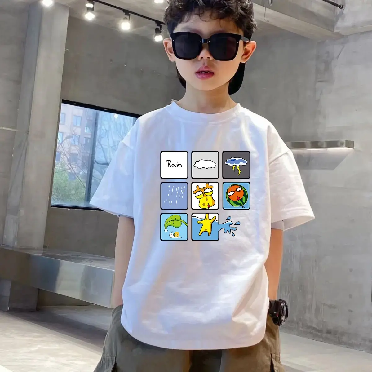 Kids Black T-Shirt Summer 2025 Medium Large — feature 37
