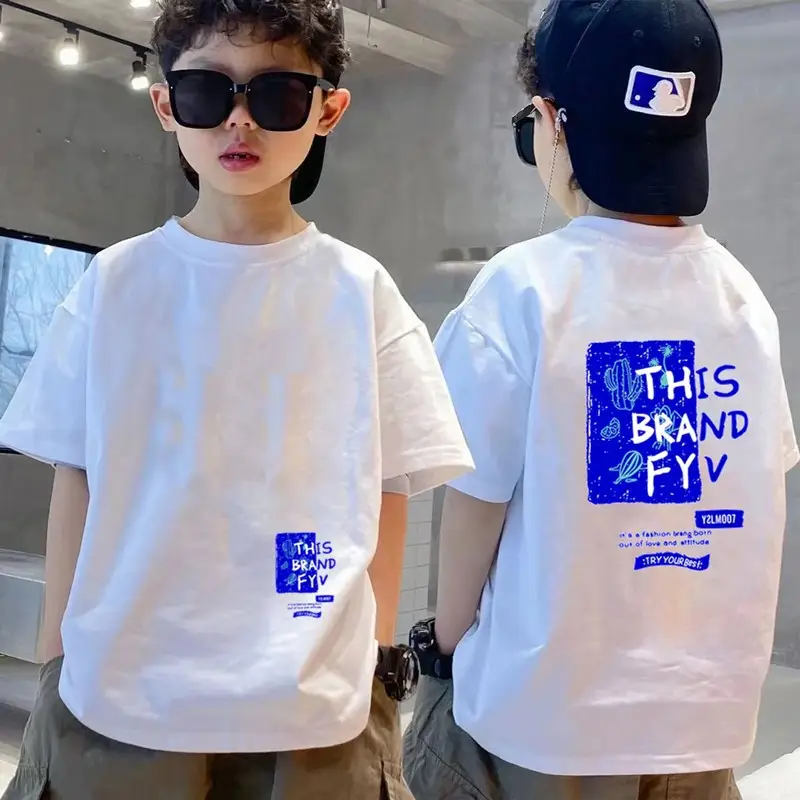 Kids Black T-Shirt Summer 2025 Medium Large - Image 17