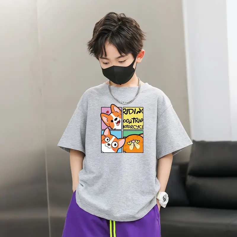 Kids Black T-Shirt Summer 2025 Medium Large - Image 25