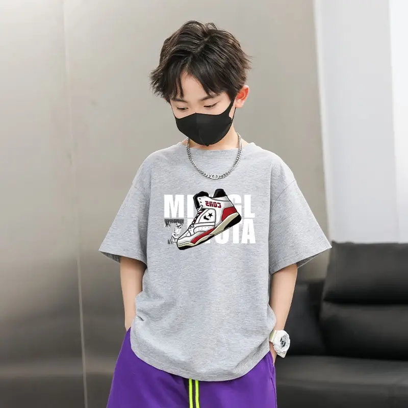 Kids Black T-Shirt Summer 2025 Medium Large - Image 26