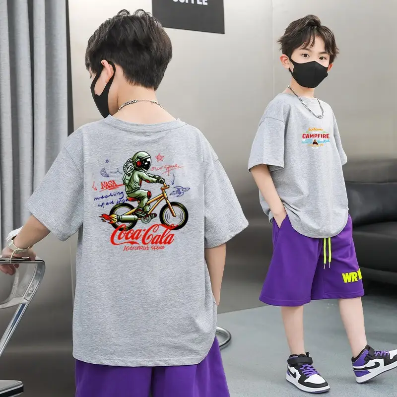 Kids Black T-Shirt Summer 2025 Medium Large - Image 29