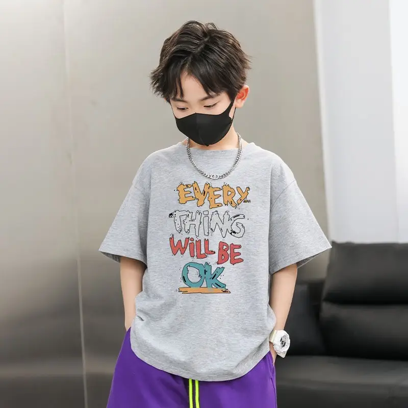Kids Black T-Shirt Summer 2025 Medium Large - Image 30
