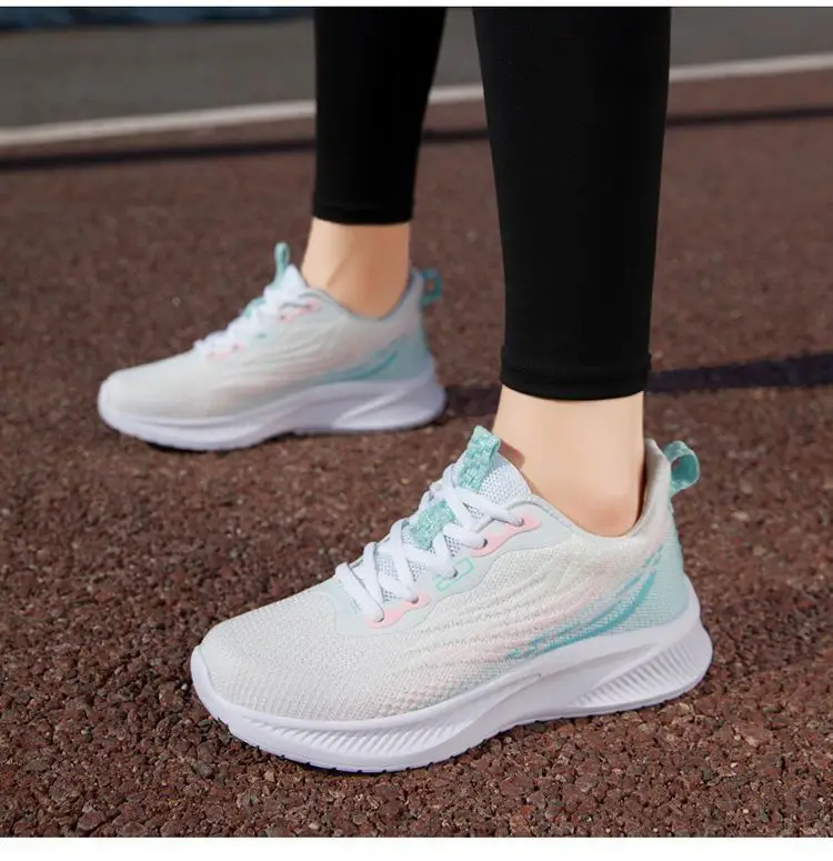 2025 New Autum Sports Shoes Women's Mesh Shoes Foreign Trade Cross-Border Ultra-Light Breathable Non-Slip Running Shoes Dropshipping — feature 12