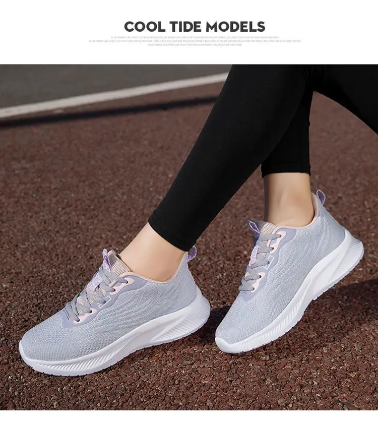 2025 New Autum Sports Shoes Women's Mesh Shoes Foreign Trade Cross-Border Ultra-Light Breathable Non-Slip Running Shoes Dropshipping — feature 14