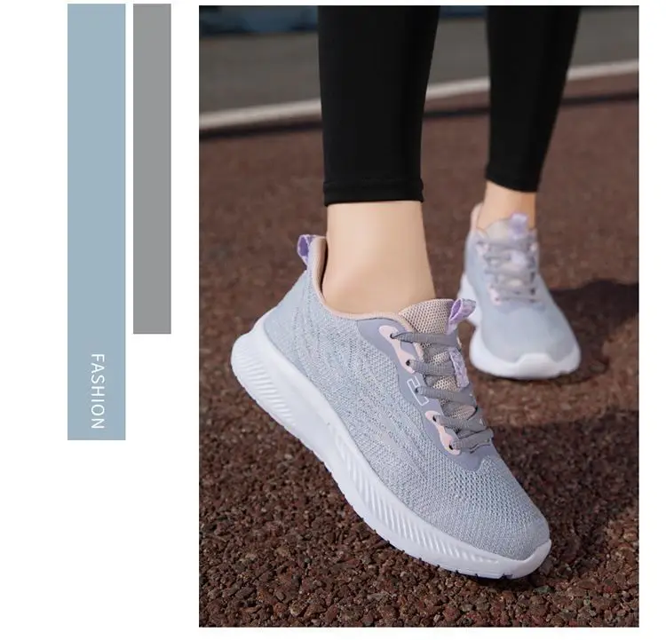 2025 New Autum Sports Shoes Women's Mesh Shoes Foreign Trade Cross-Border Ultra-Light Breathable Non-Slip Running Shoes Dropshipping — feature 15