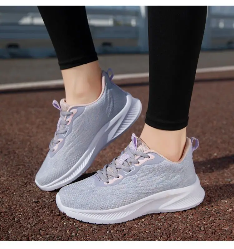 2025 New Autum Sports Shoes Women's Mesh Shoes Foreign Trade Cross-Border Ultra-Light Breathable Non-Slip Running Shoes Dropshipping — feature 16