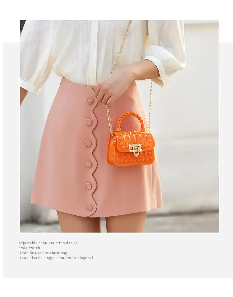 Pink Rivet Chain Shoulder Bag for Women — feature 15