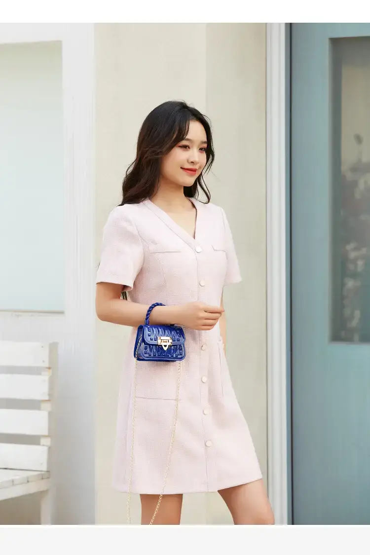 Pink Rivet Chain Shoulder Bag for Women — feature 18