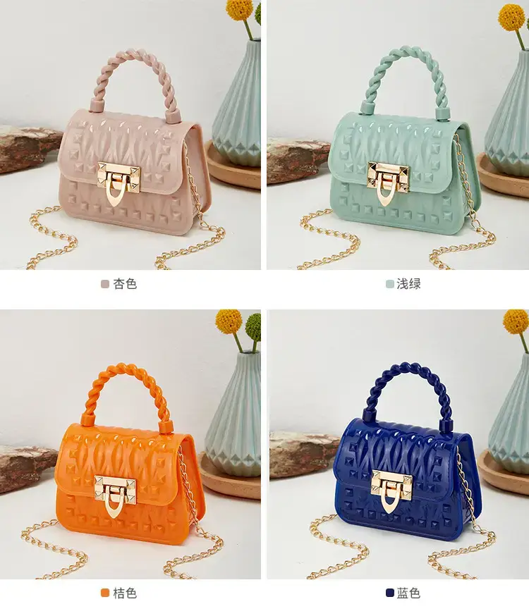 Pink Rivet Chain Shoulder Bag for Women — feature 21