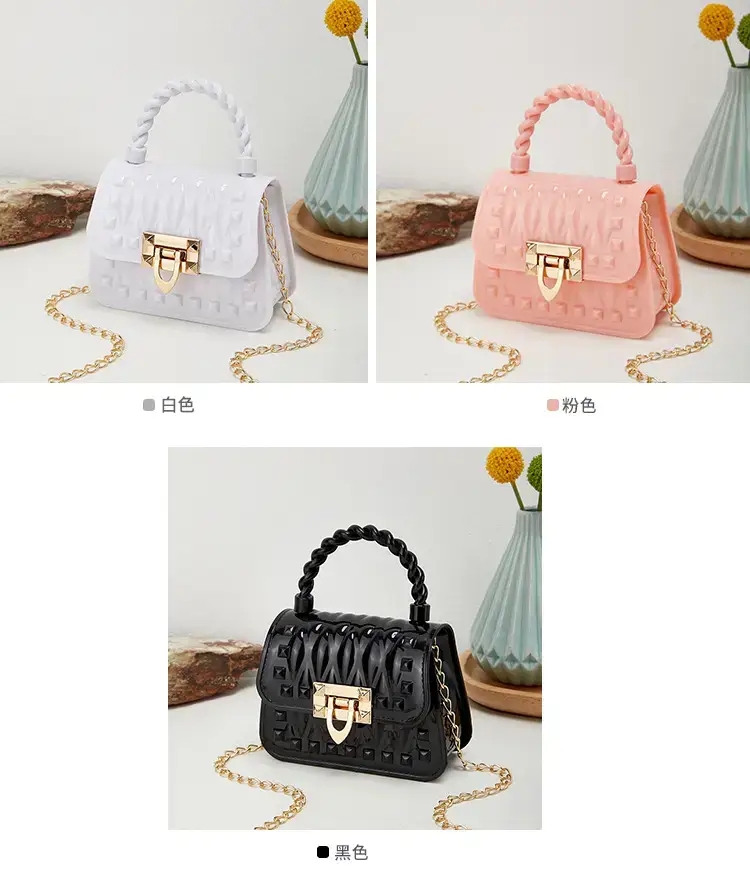 Pink Rivet Chain Shoulder Bag for Women — feature 22