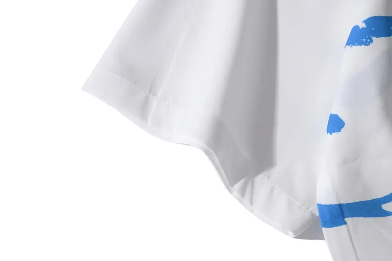 Men's Hawaiian Printed Short Sleeve Shirt White — feature 11