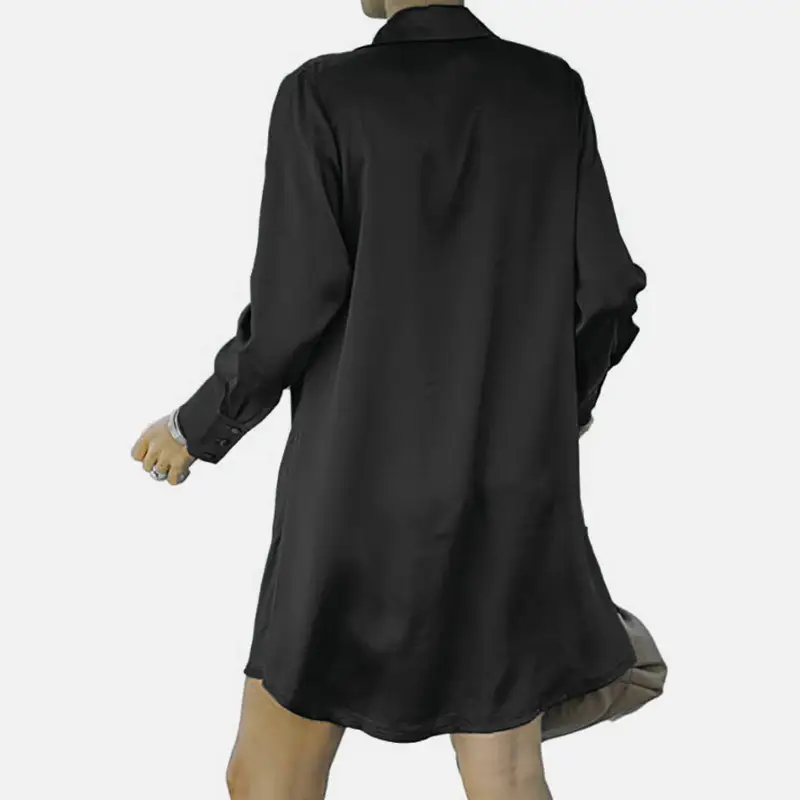 Red Loose Sleeve Collar Dress for Women — feature 19