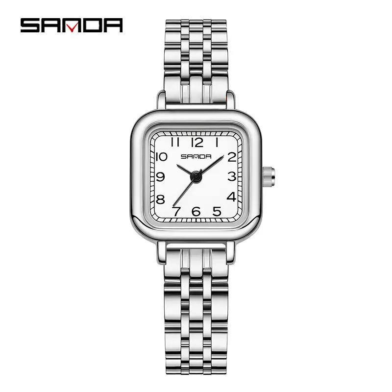 Gold Quartz Watch for Women with Leather Strap - Image 10
