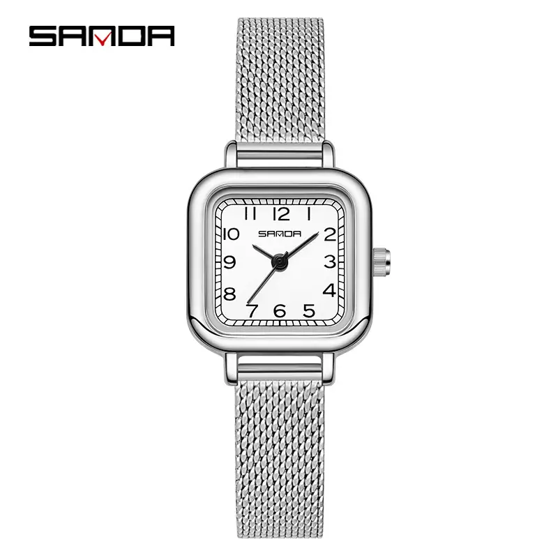 Gold Quartz Watch for Women with Leather Strap - Image 7