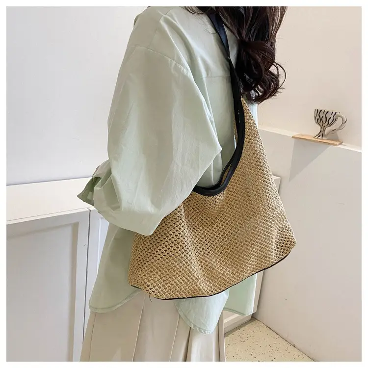 Vintage Woven Straw Tote Bag for Women Large Capacity — feature 18
