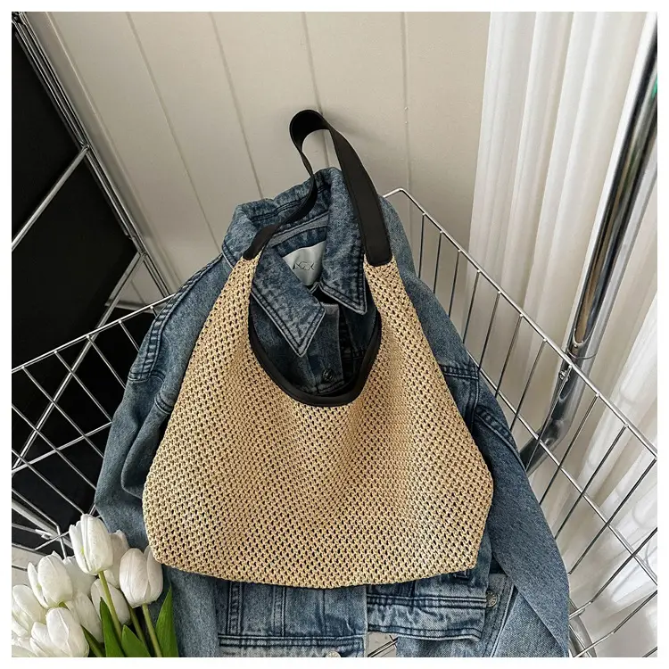 Vintage Woven Straw Tote Bag for Women Large Capacity — feature 19