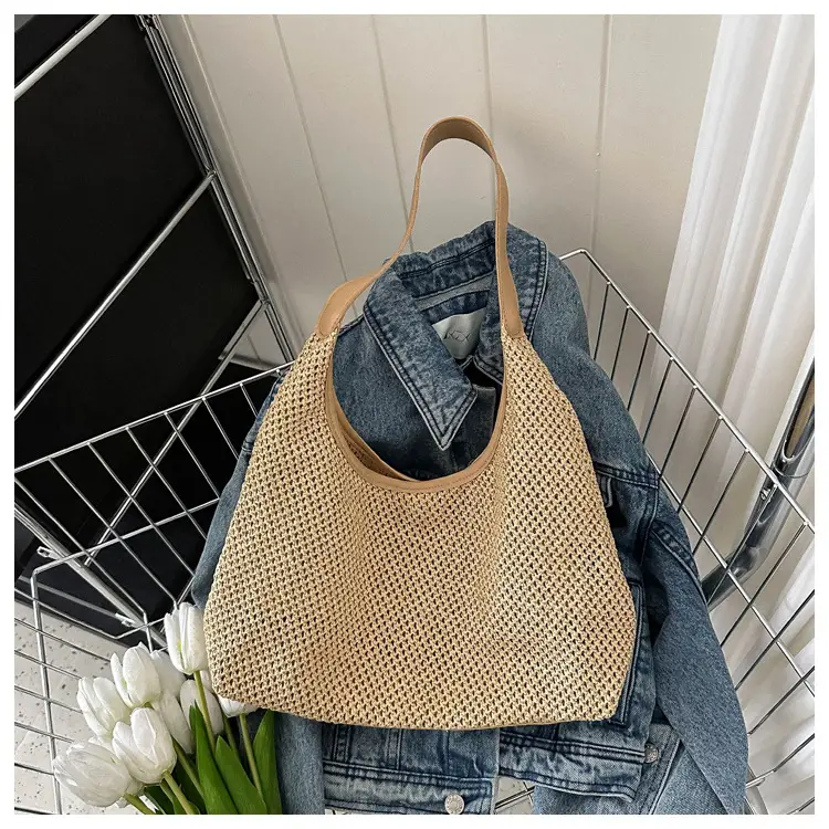 Vintage Woven Straw Tote Bag for Women Large Capacity — feature 22