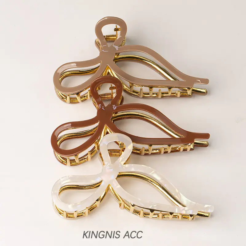 Korean Flow Shark Clip Hairpin on Head — feature 8