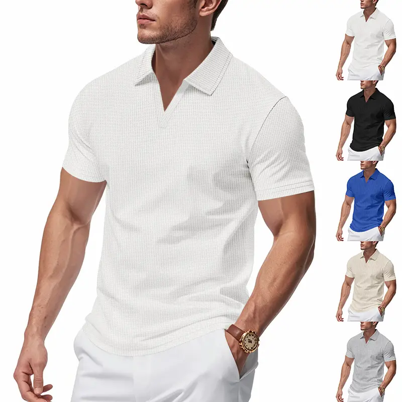 Men's 2025 Summer Polo Shirt Loose Casual Sports Jersey Short Sleeve - Image 6