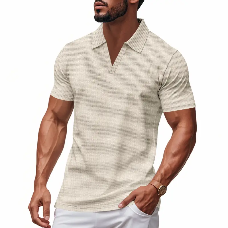 Men's 2025 Summer Polo Shirt Loose Casual Sports Jersey Short Sleeve - Image 2
