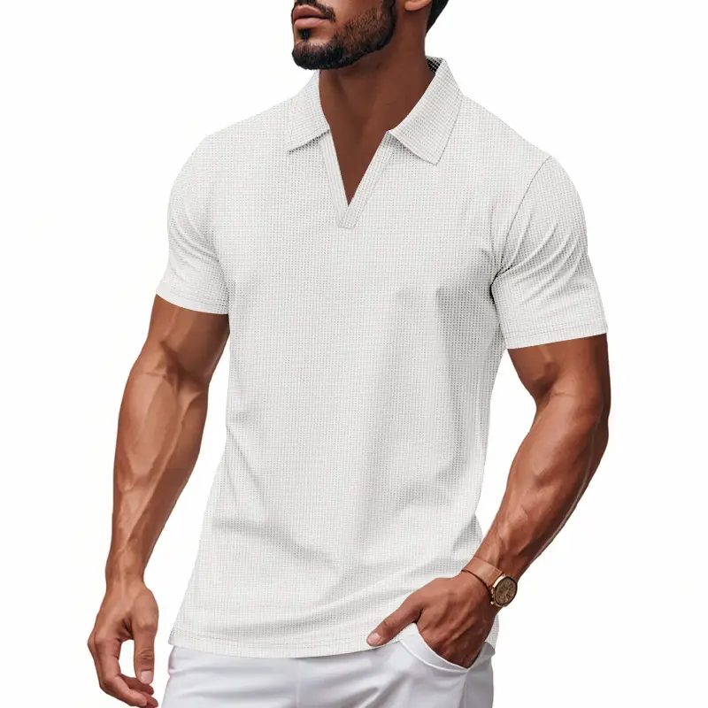 Men's 2025 Summer Polo Shirt Loose Casual Sports Jersey Short Sleeve - Image 4