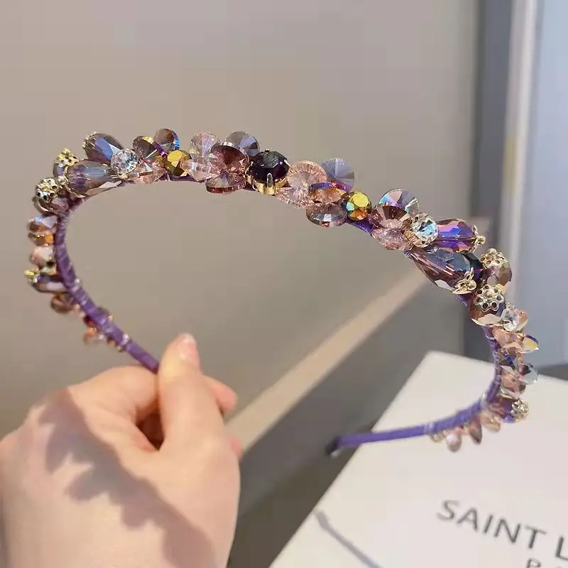Crystal Black Diamond Hairband for Women - Image 16