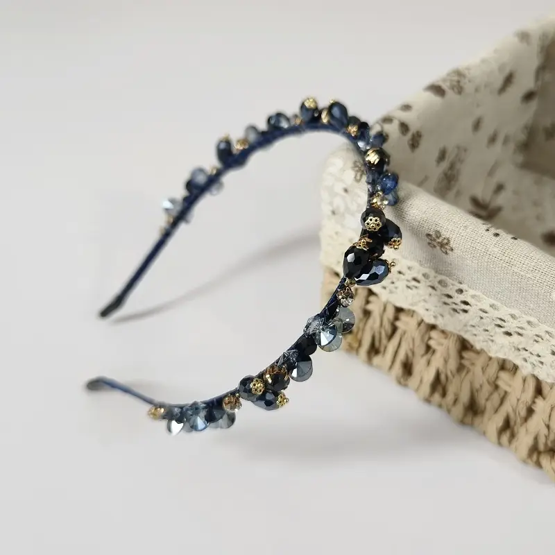 Crystal Black Diamond Hairband for Women — feature 8