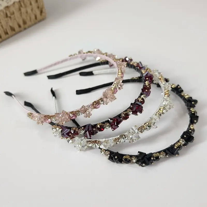 Crystal Black Diamond Hairband for Women — feature 9