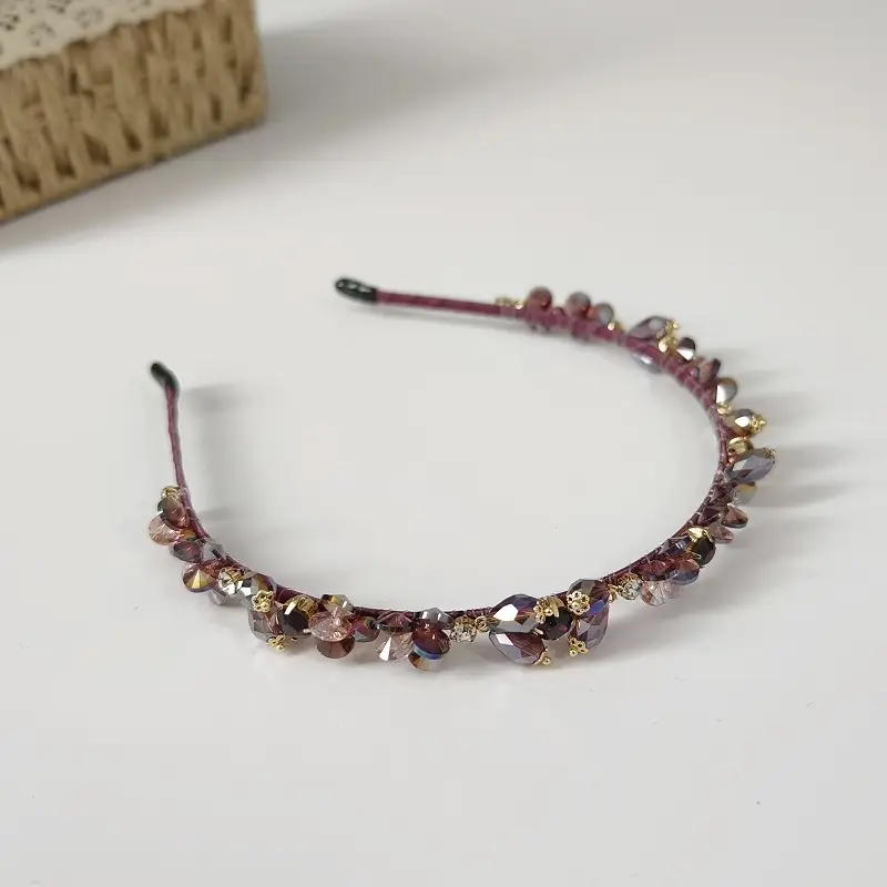 Crystal Black Diamond Hairband for Women - Image 2