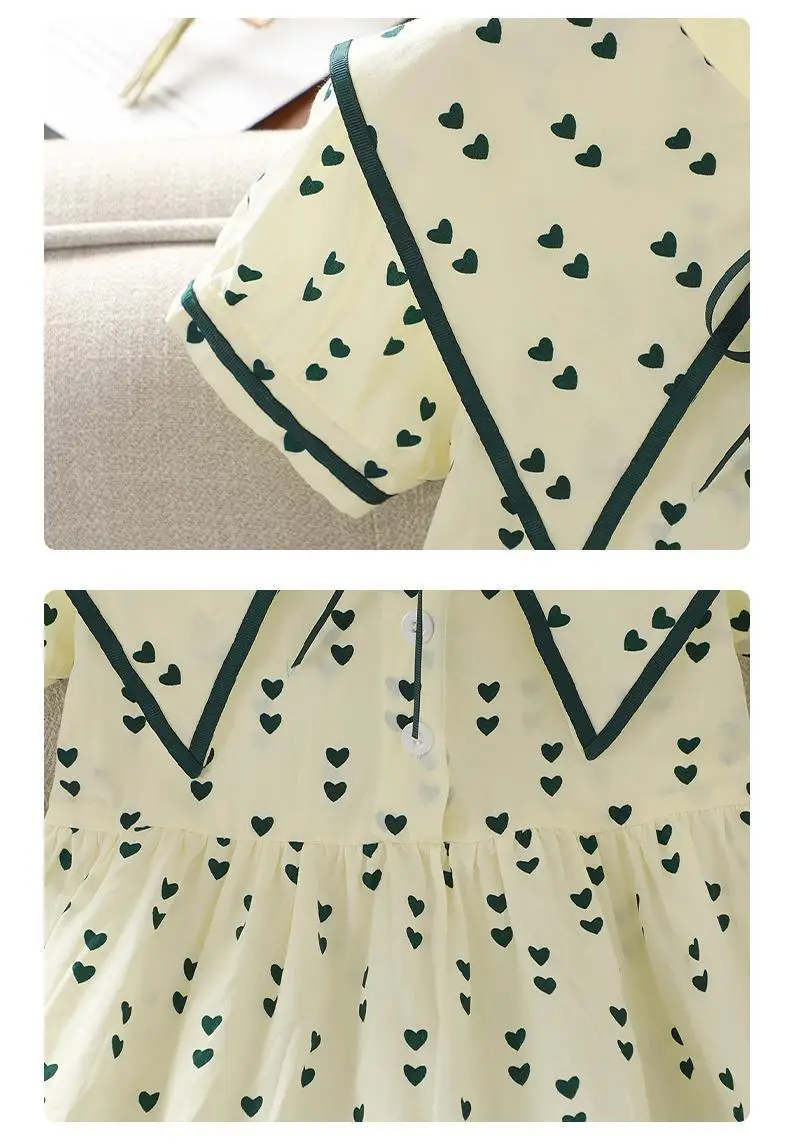 Girls Dress Summer Navy Collar Princess Style — feature 7