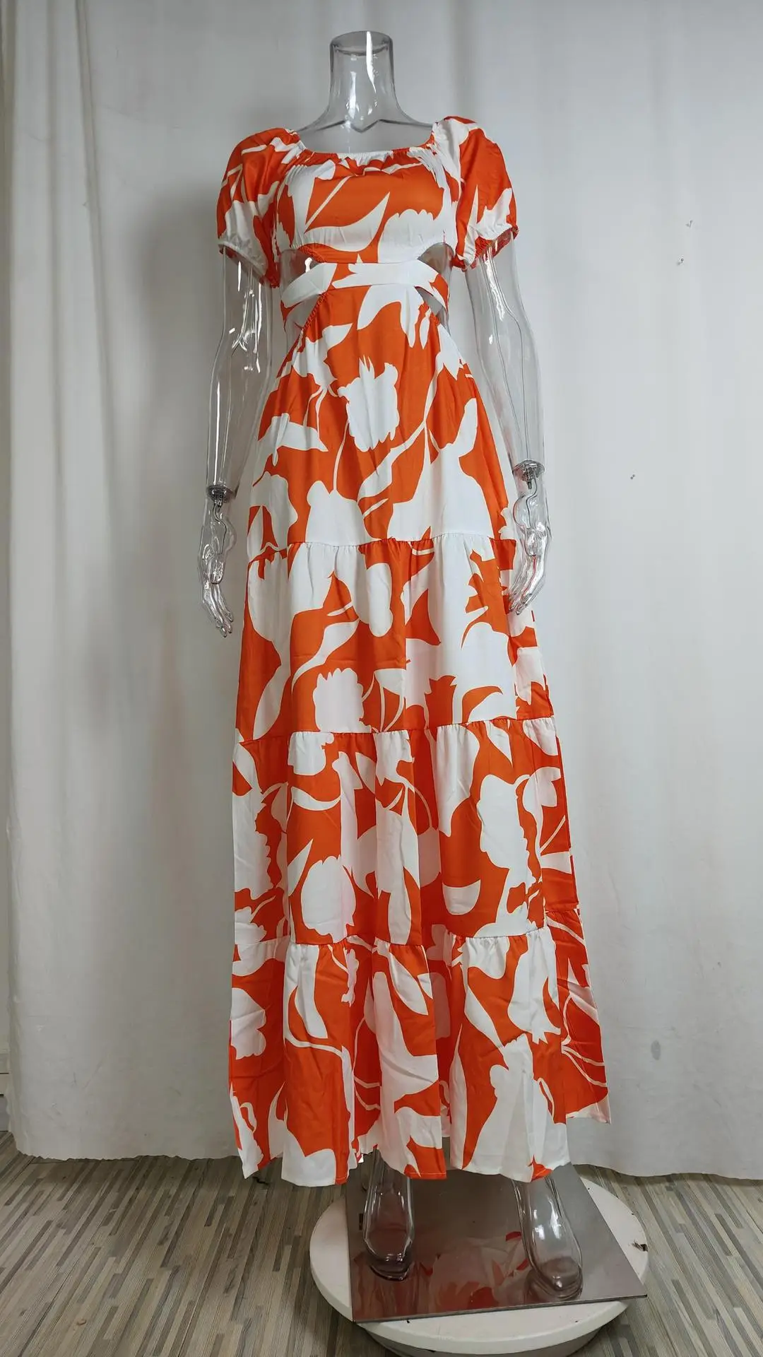 Green Printed Ruffled Spring Dress for Women — feature 28