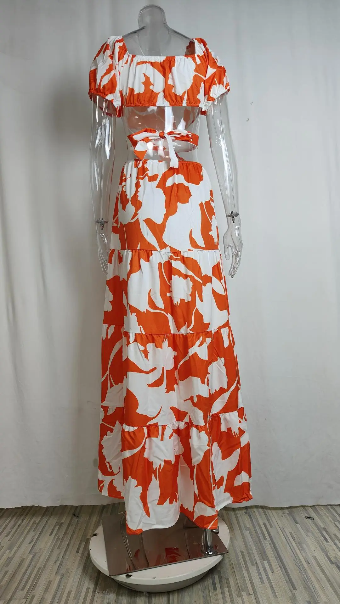 Green Printed Ruffled Spring Dress for Women — feature 30