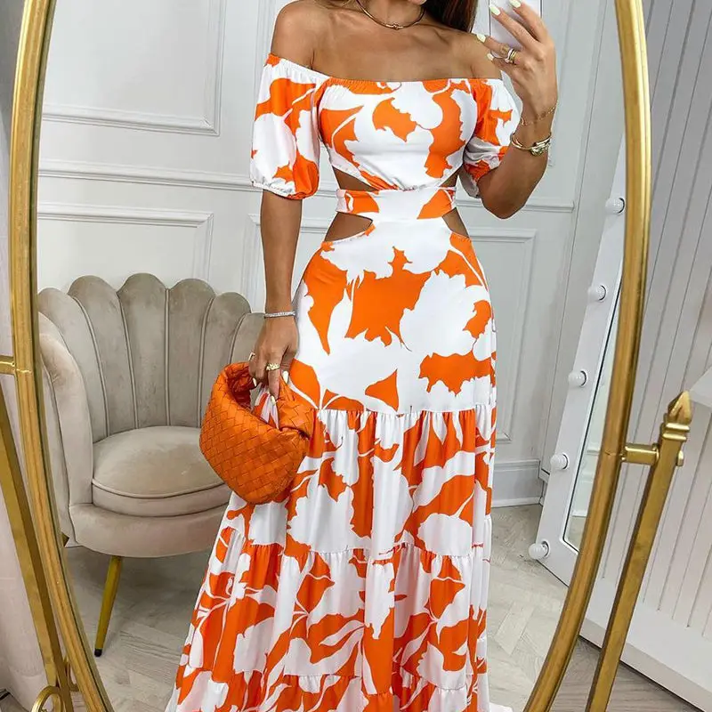 Green Printed Ruffled Spring Dress for Women — feature 38