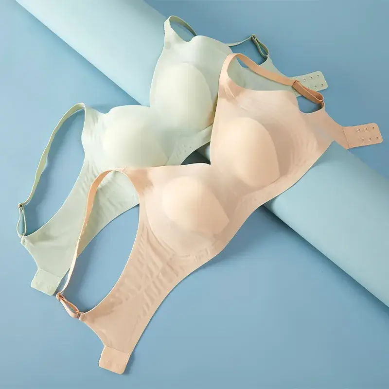 Ultra-Thin Rabbit Ears Crystal Cup Wireless Bra for Women - Image 8