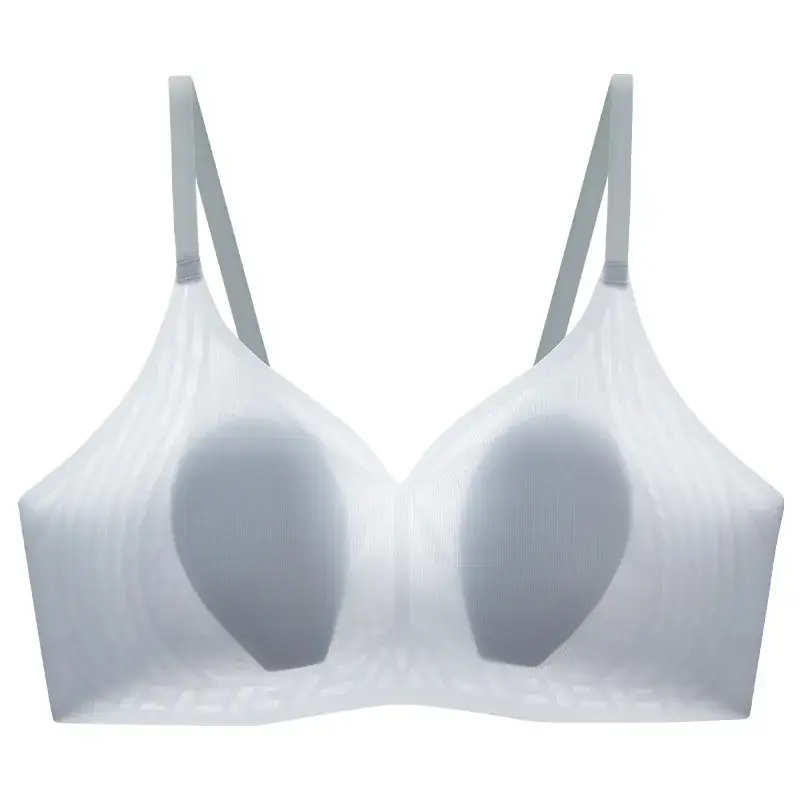 Ultra-Thin Rabbit Ears Crystal Cup Wireless Bra for Women - Image 3