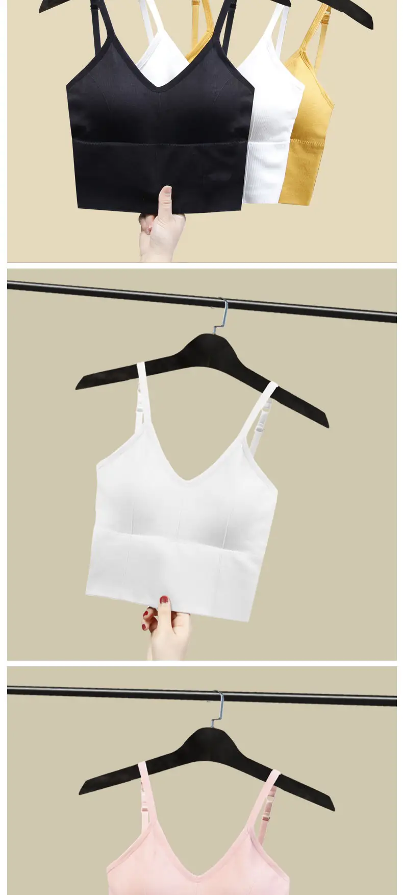 Pink U-Shaped Backless Bra for Women — feature 11