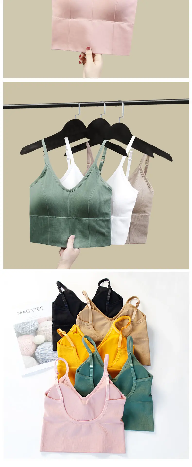 Pink U-Shaped Backless Bra for Women — feature 12