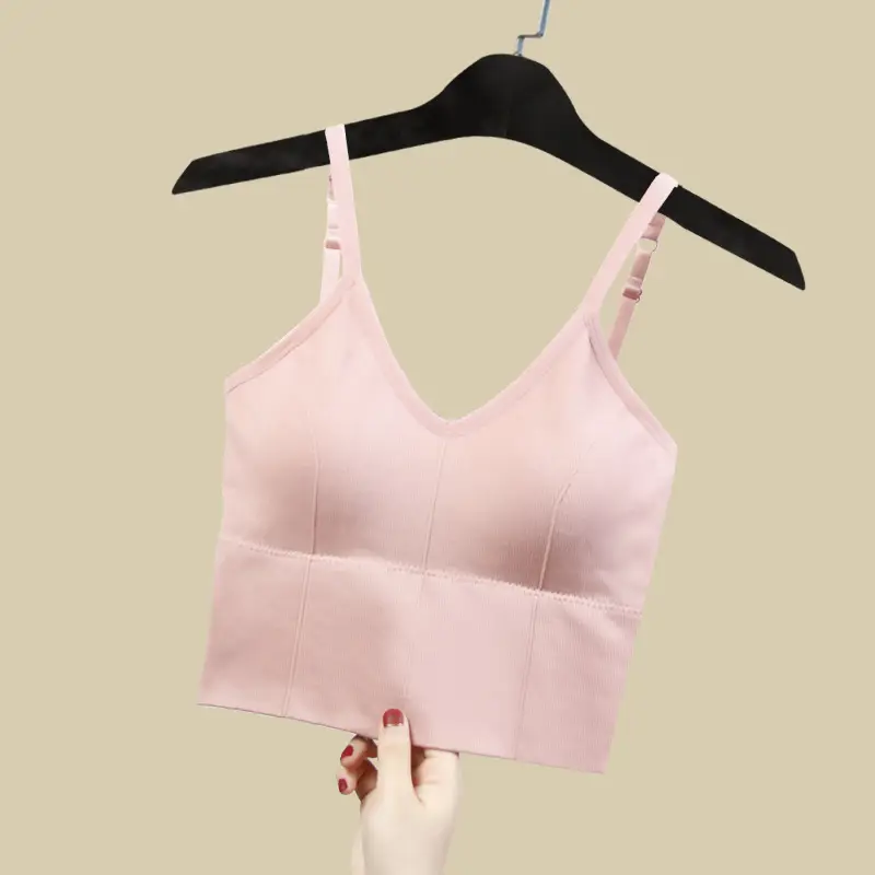 Pink U-Shaped Backless Bra for Women - Image 2