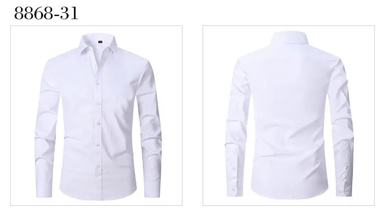 Men's Lavender Cotton Button-Up Shirt Long Sleeve — feature 25