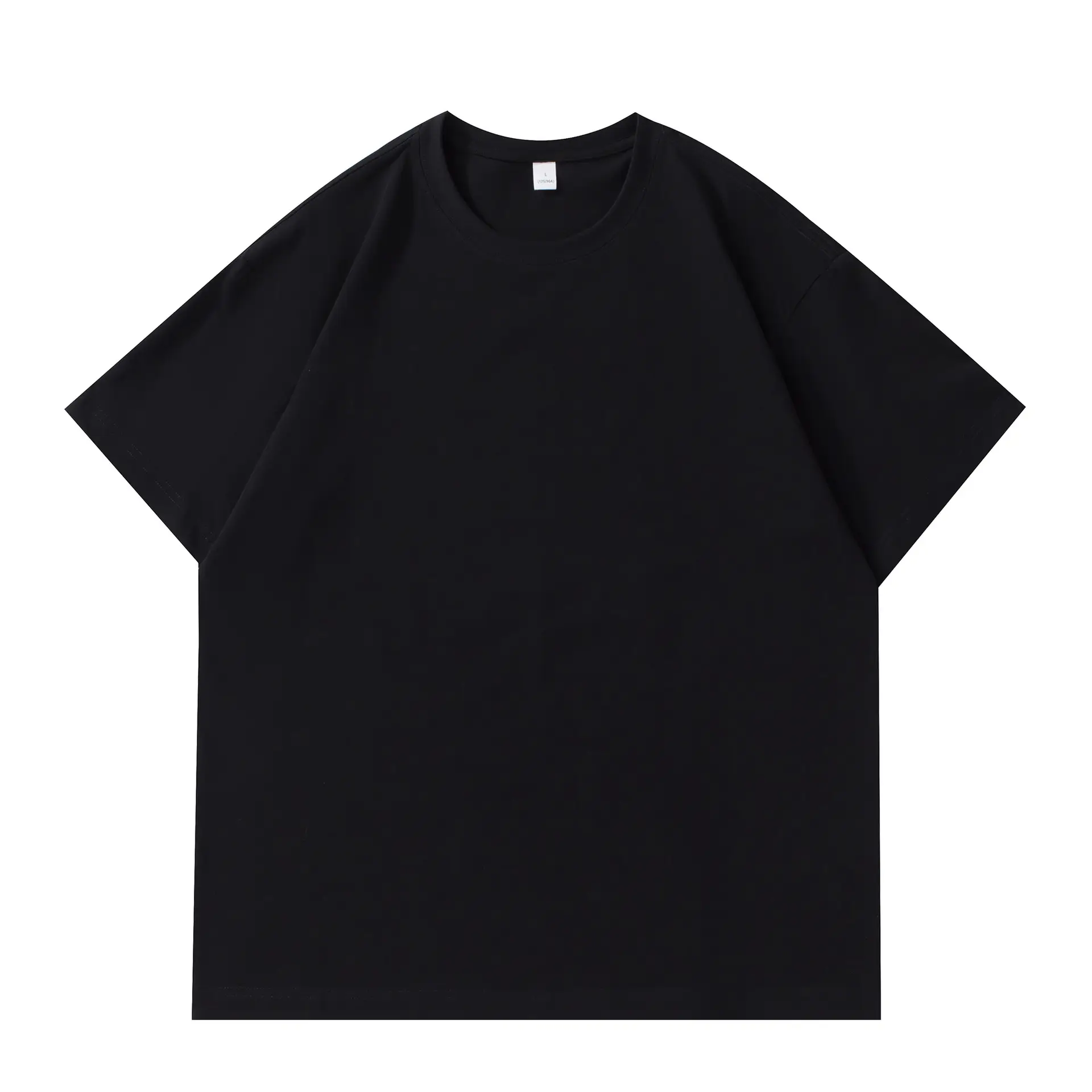 New Black Micro Cotton Crewneck T-Shirt 220g - Image 2