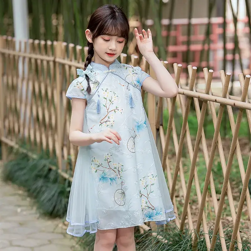 Moe Small Chinese Style Fan Cheongsam Skirt Summer Dress - Image 10