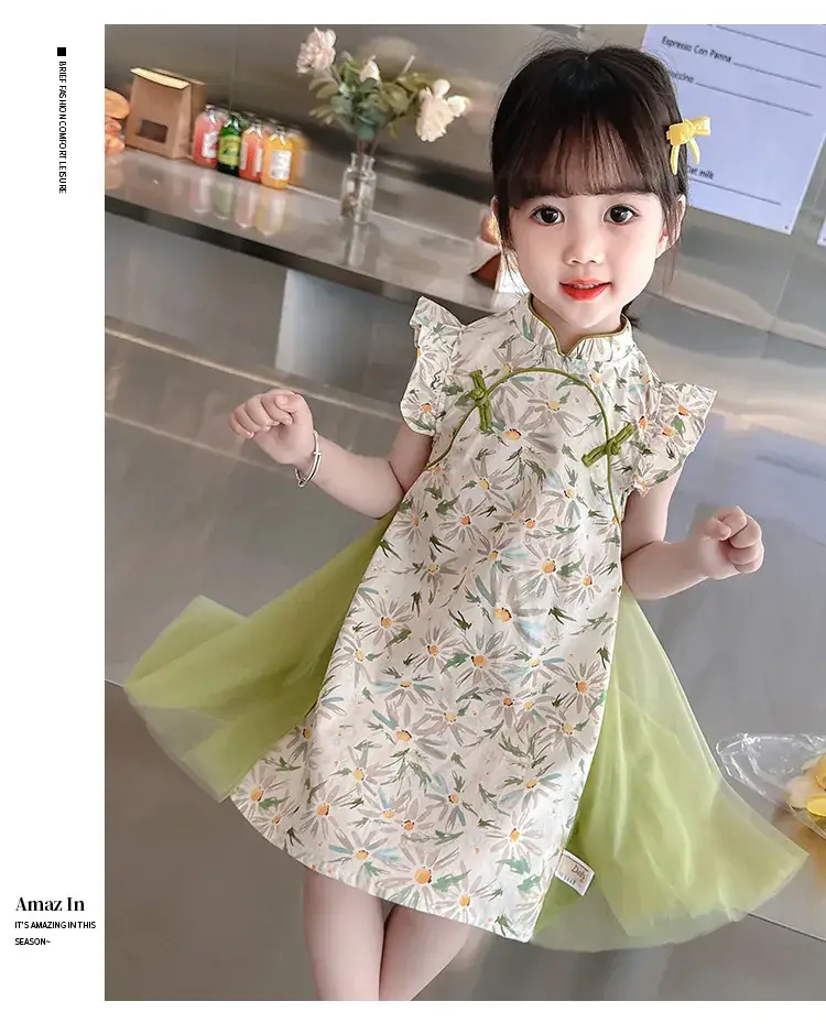 Moe Small Chinese Style Fan Cheongsam Skirt Summer Dress — feature 10