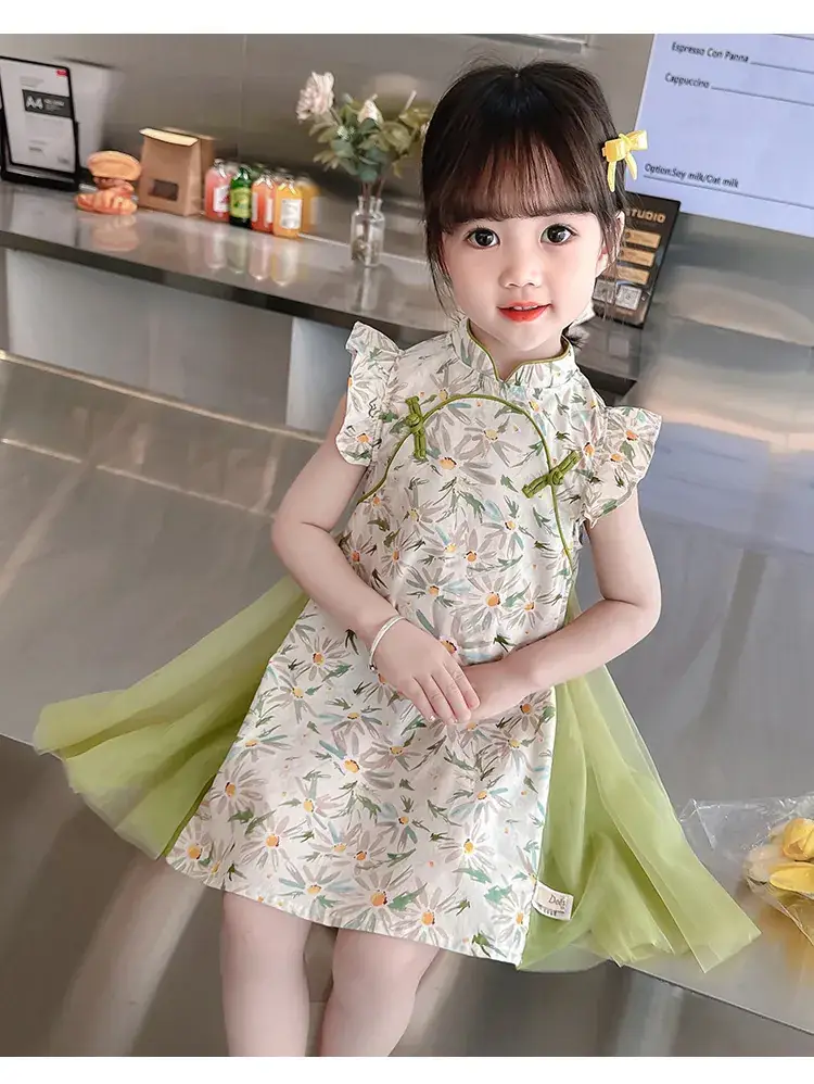 Moe Small Chinese Style Fan Cheongsam Skirt Summer Dress — feature 11
