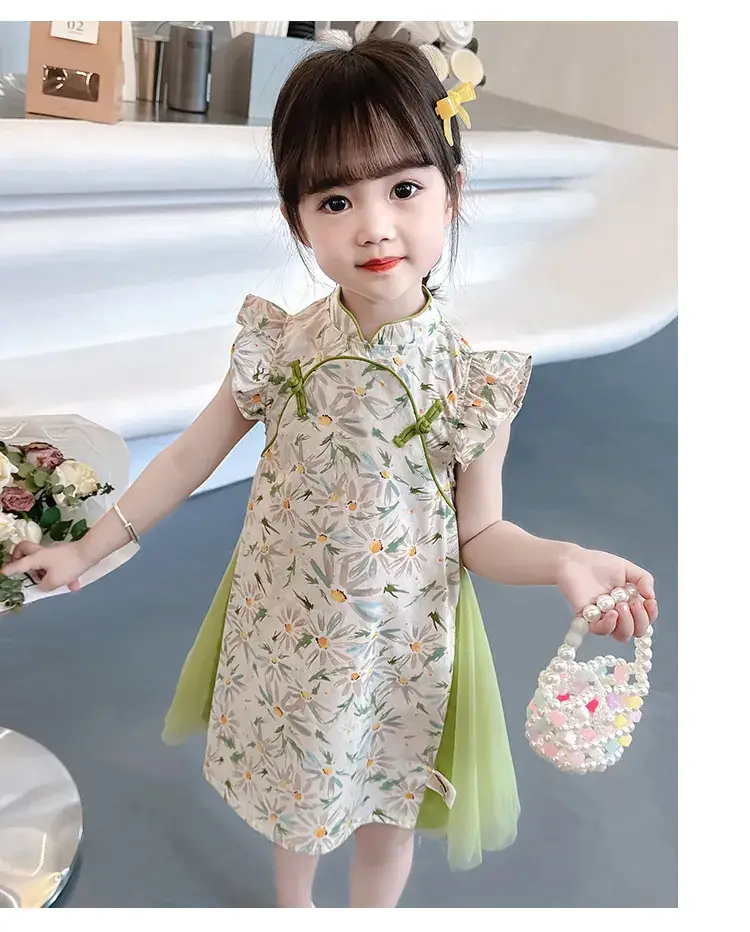 Moe Small Chinese Style Fan Cheongsam Skirt Summer Dress — feature 13