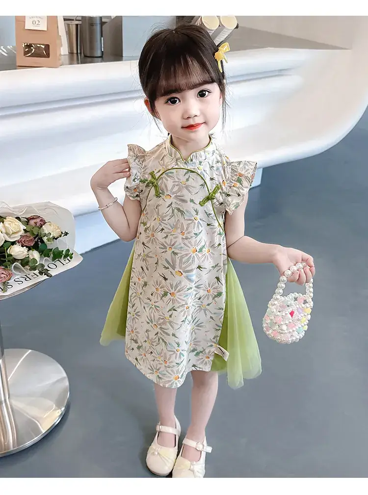 Moe Small Chinese Style Fan Cheongsam Skirt Summer Dress — feature 14