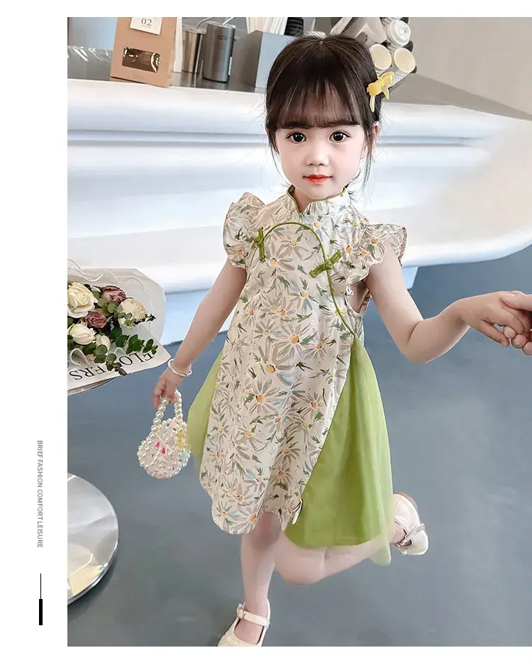 Moe Small Chinese Style Fan Cheongsam Skirt Summer Dress — feature 16