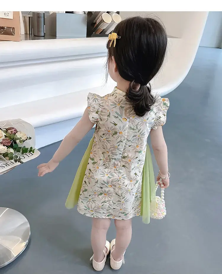Moe Small Chinese Style Fan Cheongsam Skirt Summer Dress — feature 17