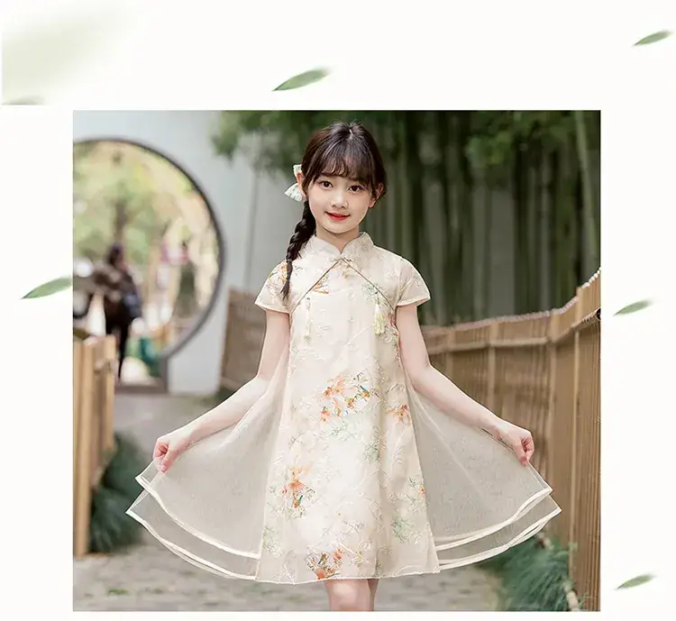 Moe Small Chinese Style Fan Cheongsam Skirt Summer Dress — feature 26