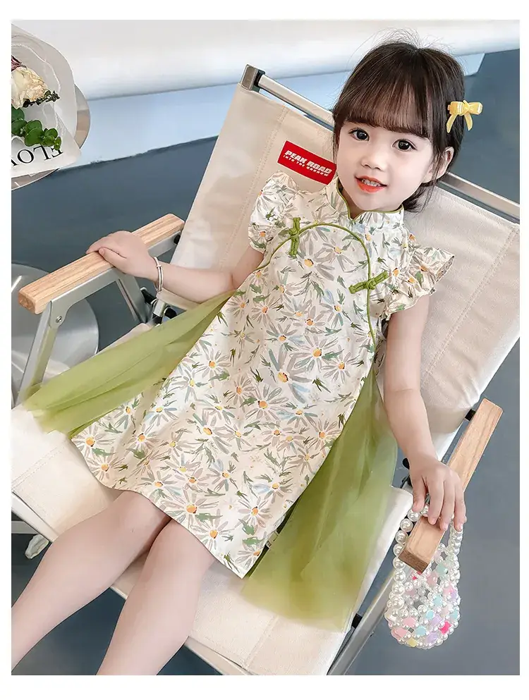 Moe Small Chinese Style Fan Cheongsam Skirt Summer Dress — feature 9