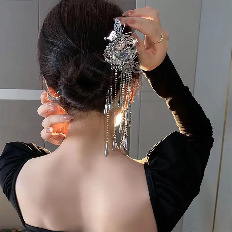 Butterfly Bell Hairpin with Tassel for Women — feature 1